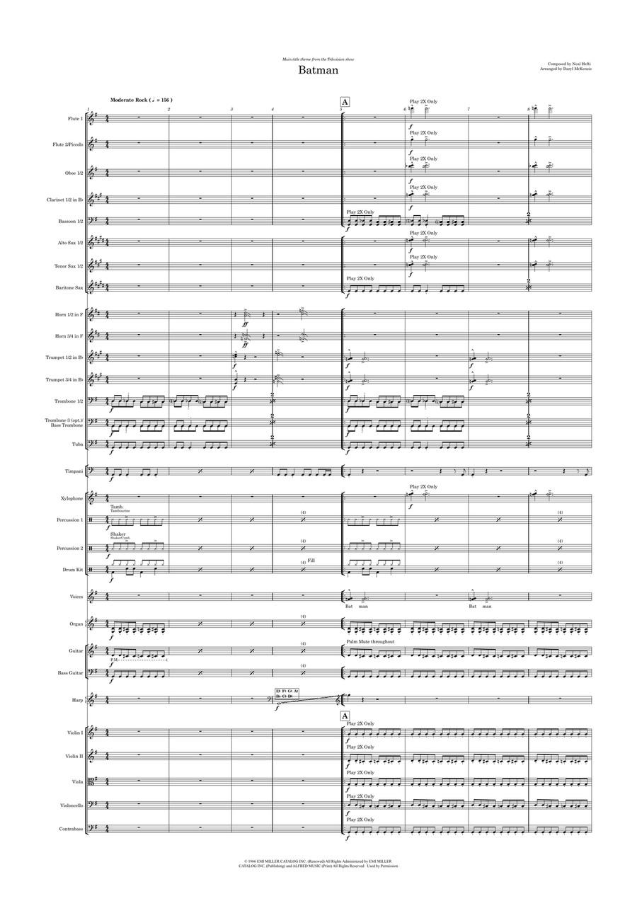 Batman Theme Full Orchestra scores gallery preview page 1