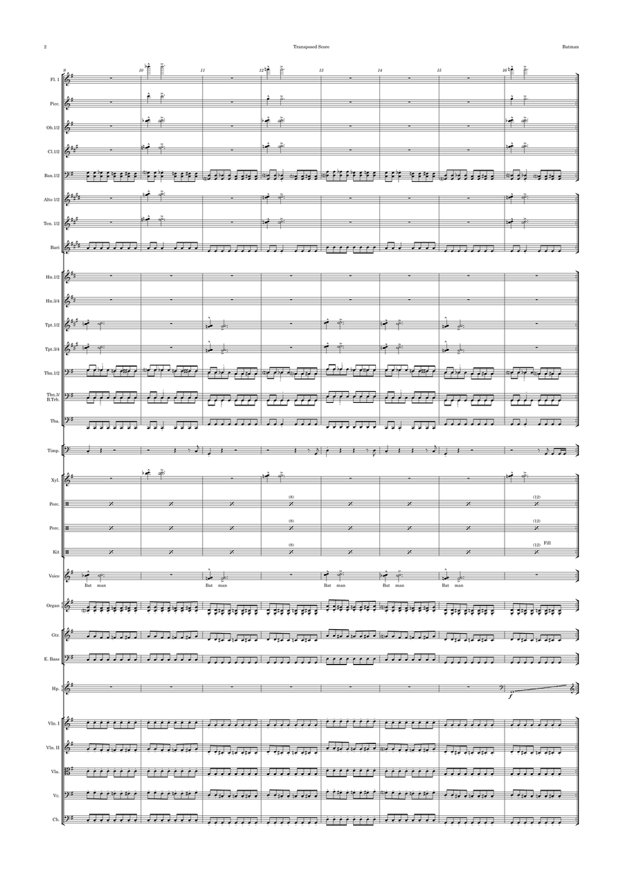 Batman Theme Full Orchestra scores gallery preview page 2