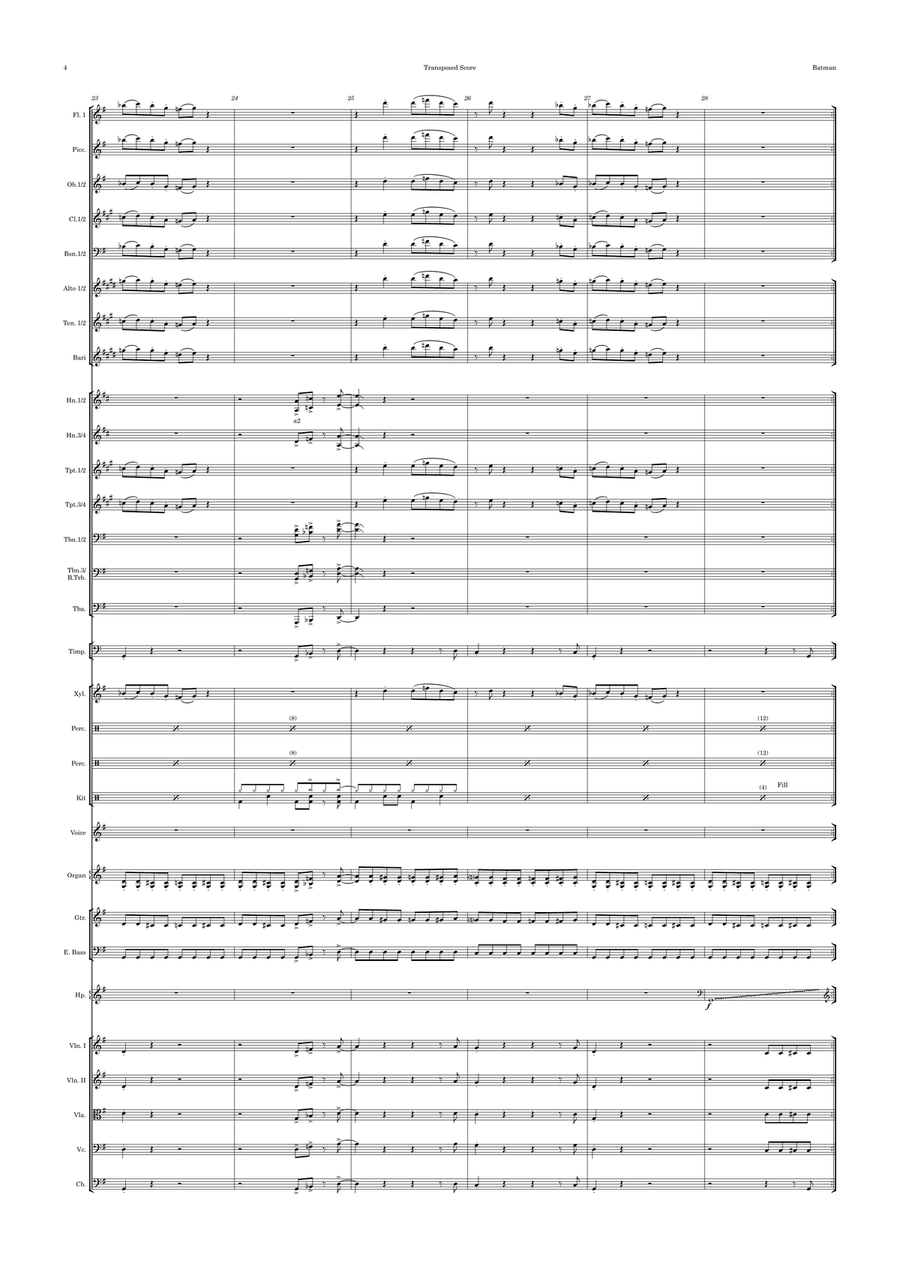 Batman Theme Full Orchestra scores gallery preview page 4