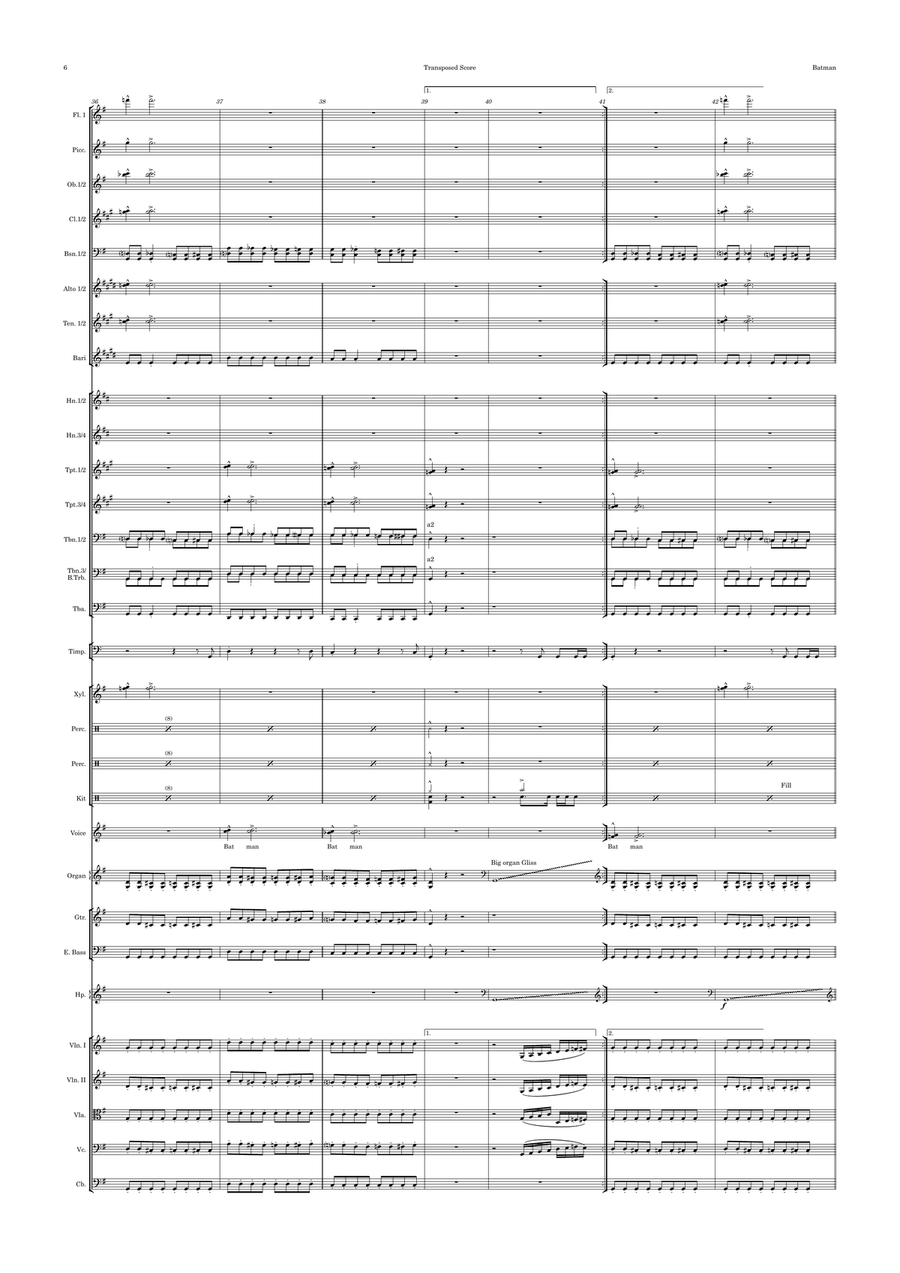 Batman Theme Full Orchestra scores gallery preview page 6