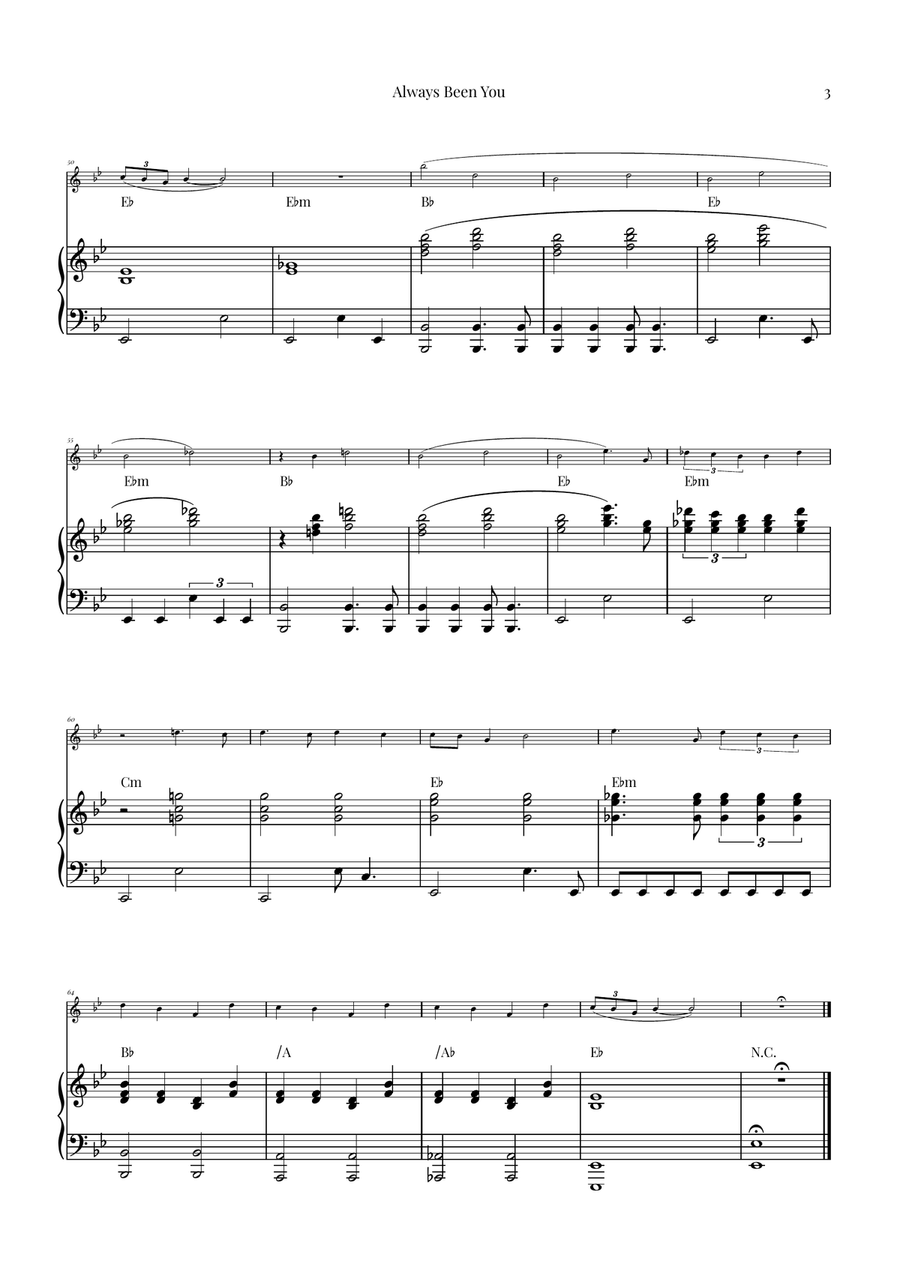 Always Been You Violin Solo scores gallery preview page 3