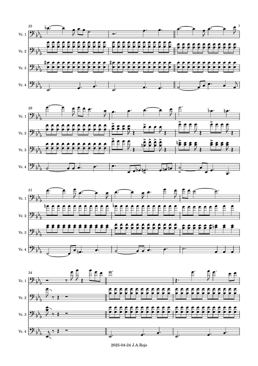 Only You (And You Alone) Only You (And You Alone) String Quartet scores gallery preview page 3