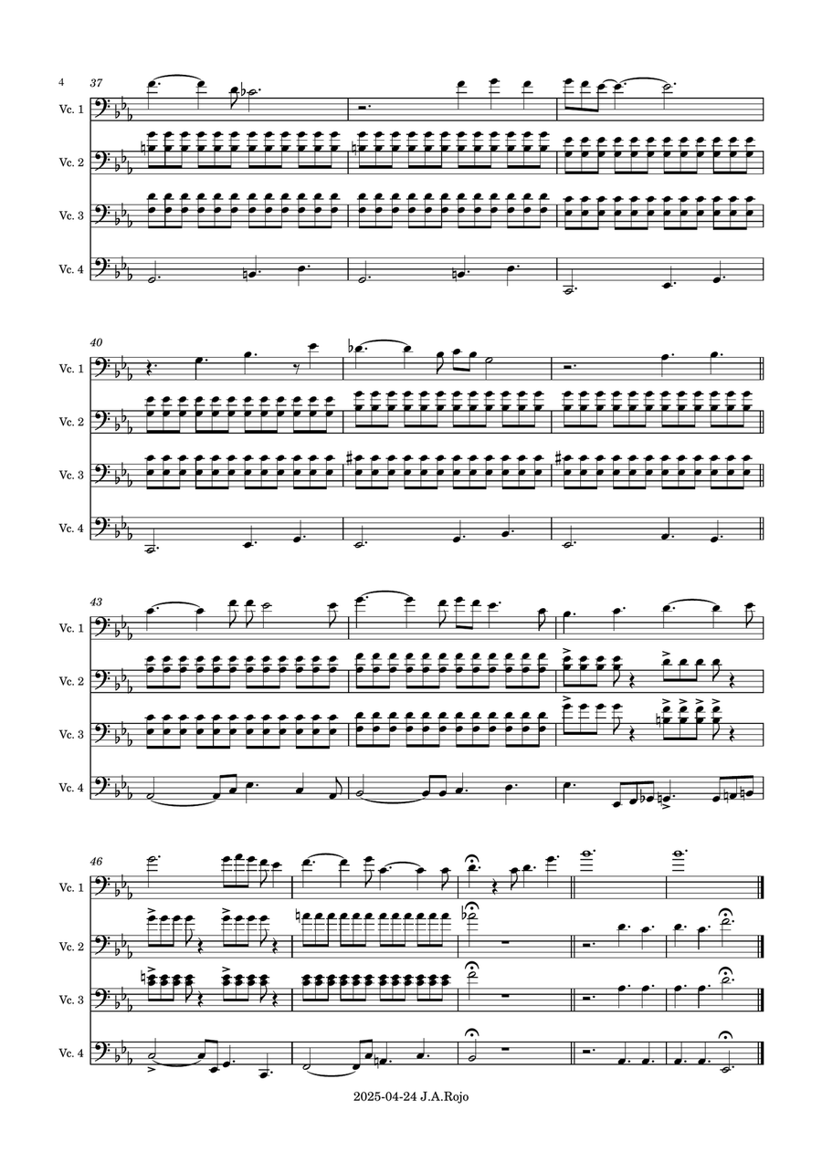 Only You (And You Alone) Only You (And You Alone) String Quartet scores gallery preview page 4