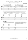 10 Ways to Play an A Major Chord