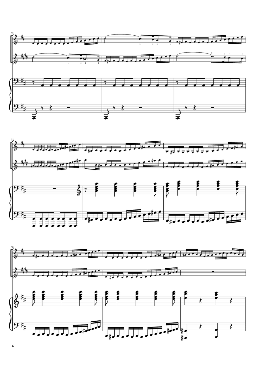 Sonta for 2 Pianos D major KV448 6.375a / Violin & Clarinet , Piano trio B-Flat Clarinet scores gallery preview page 6