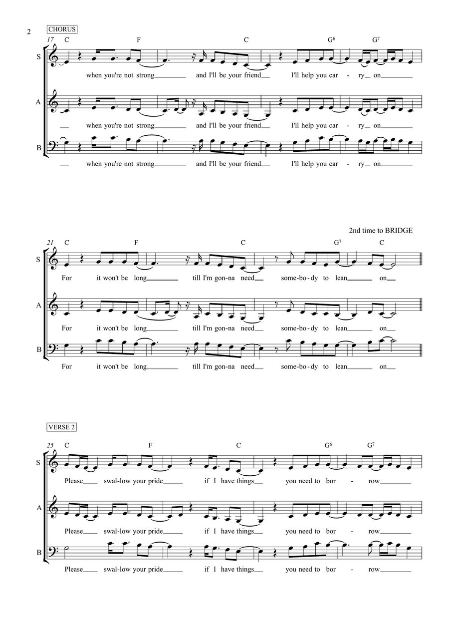 Lean On Me Lean On Me 3-Part scores gallery preview page 2