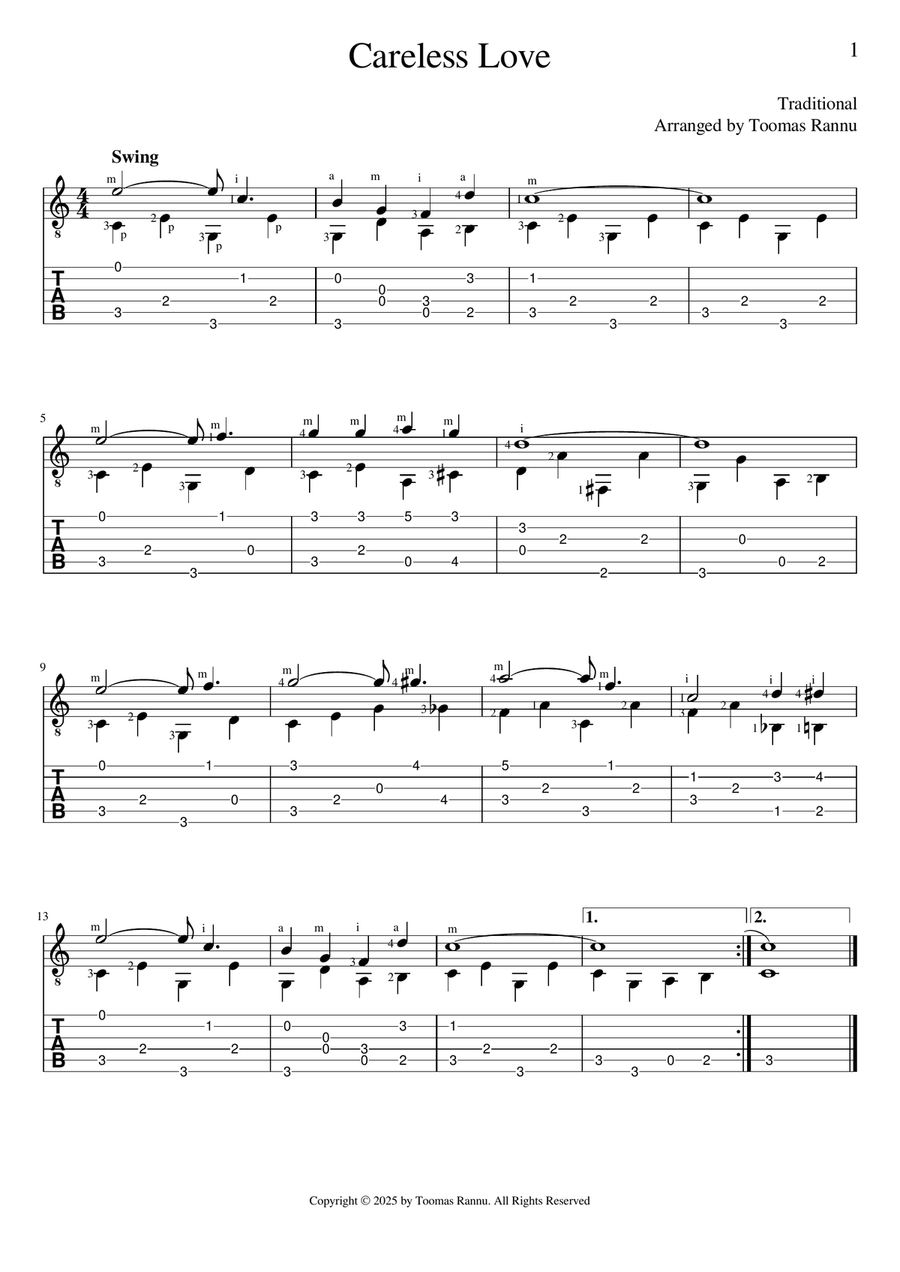 10 EASY PIECES FOR FINGERSTYLE GUITAR - Book #2 Classical Guitar scores gallery preview page 4