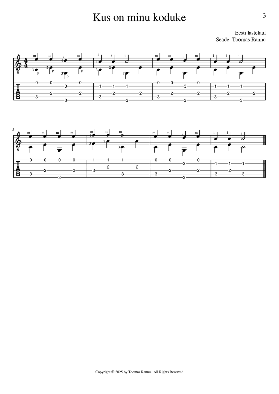 10 EASY PIECES FOR FINGERSTYLE GUITAR - Book #2 Classical Guitar scores gallery preview page 6