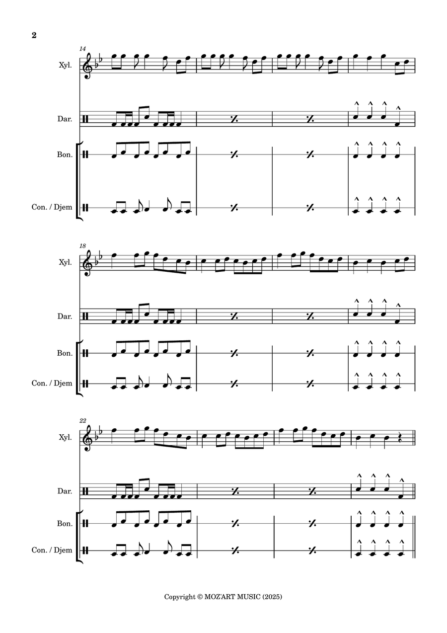Gendang Sembilan X Ikan Kekek Percussion Ensemble scores gallery preview page 4