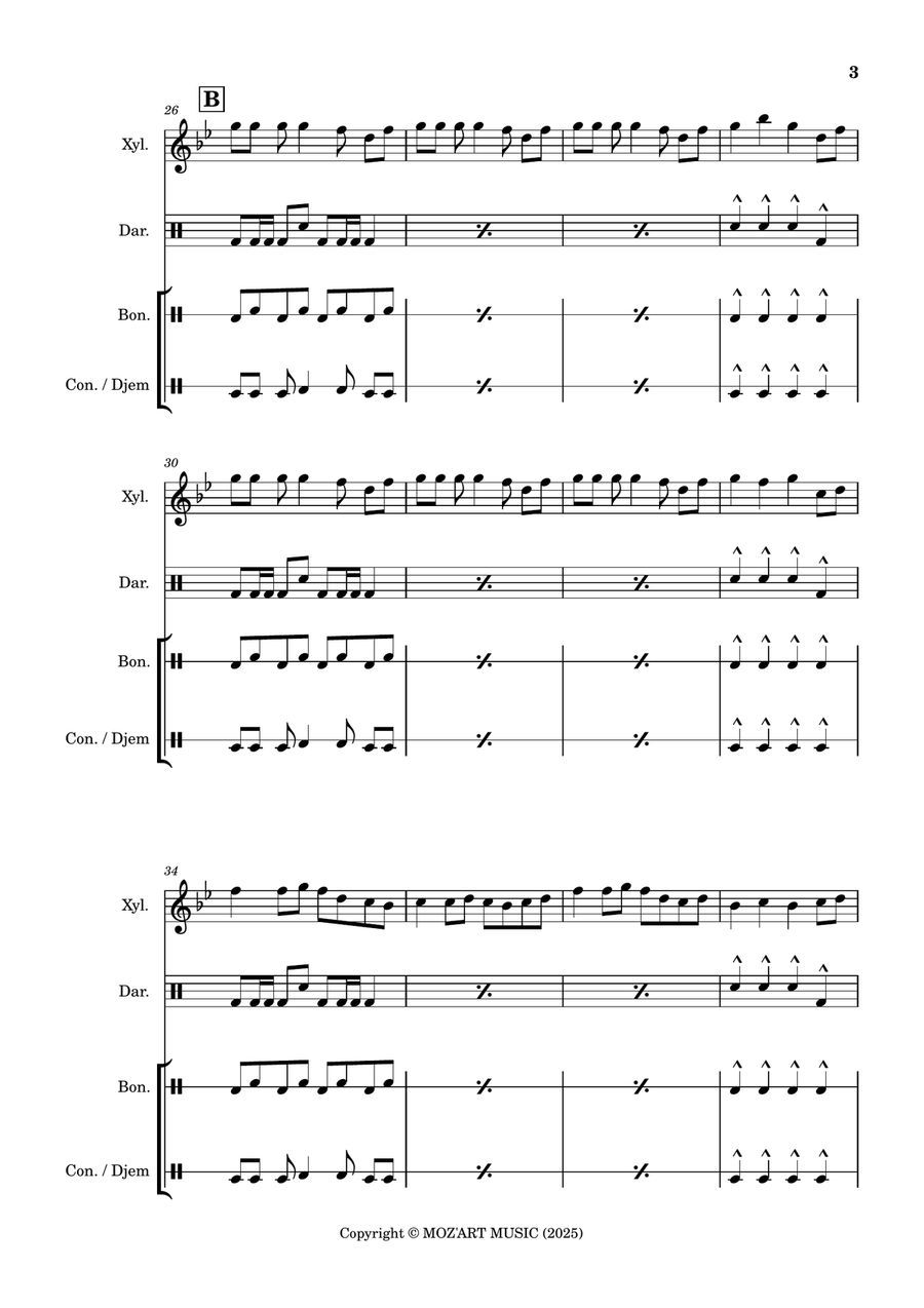 Gendang Sembilan X Ikan Kekek Percussion Ensemble scores gallery preview page 5