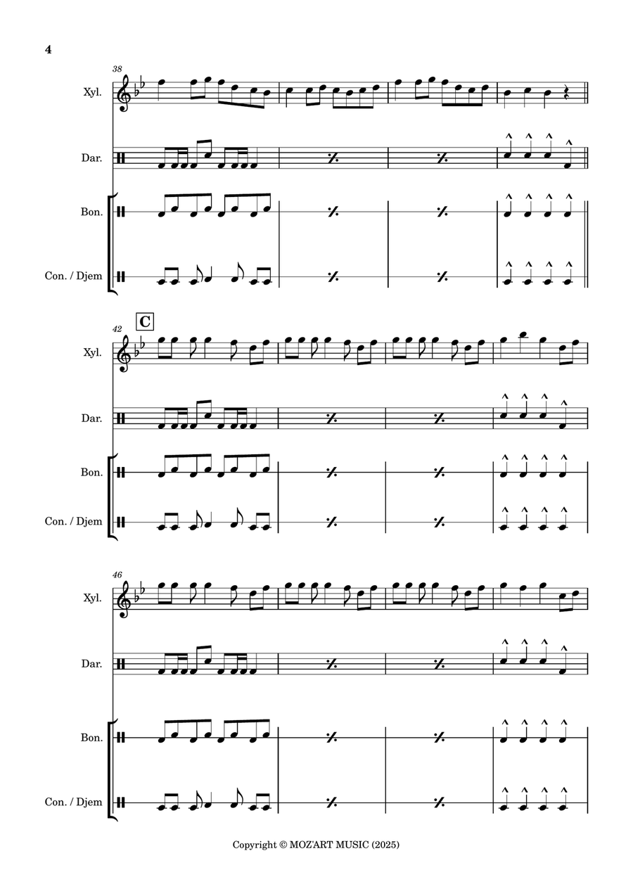 Gendang Sembilan X Ikan Kekek Percussion Ensemble scores gallery preview page 6