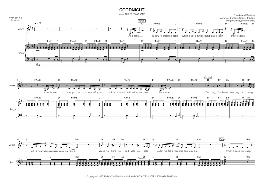 Goodnight Small Ensemble scores gallery preview page 1