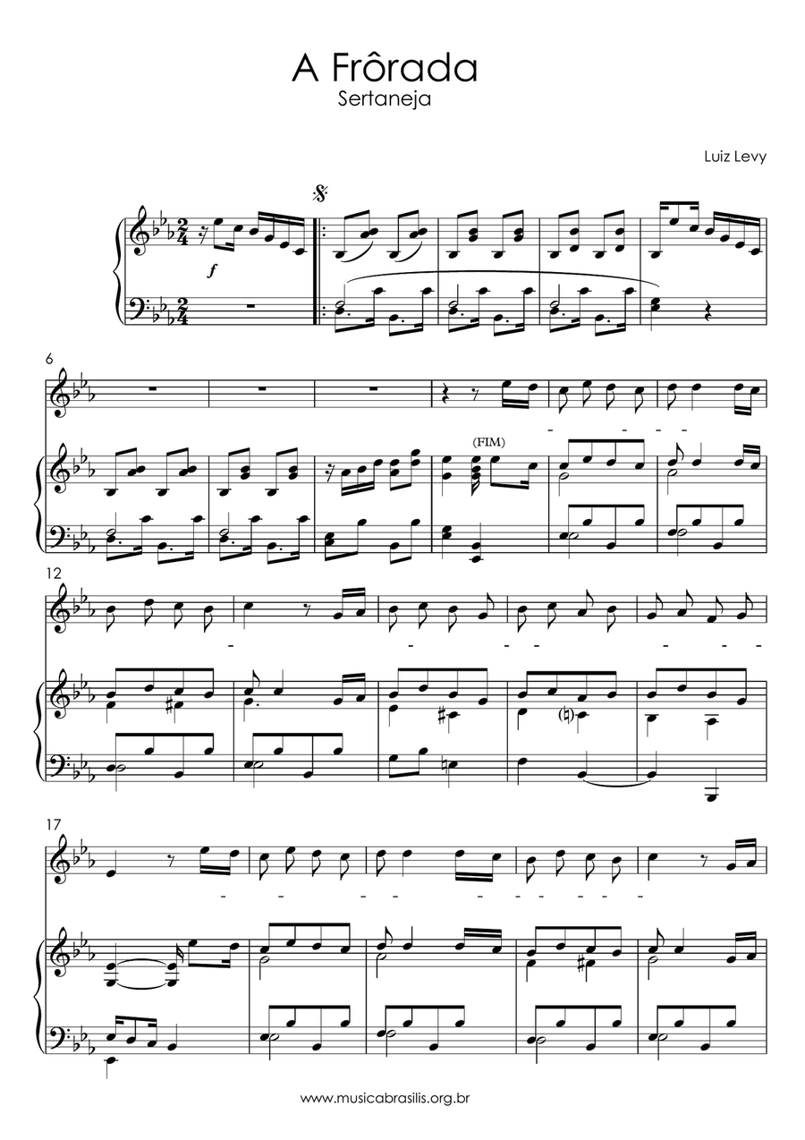 A Frôrada Chamber Music scores gallery preview page 1