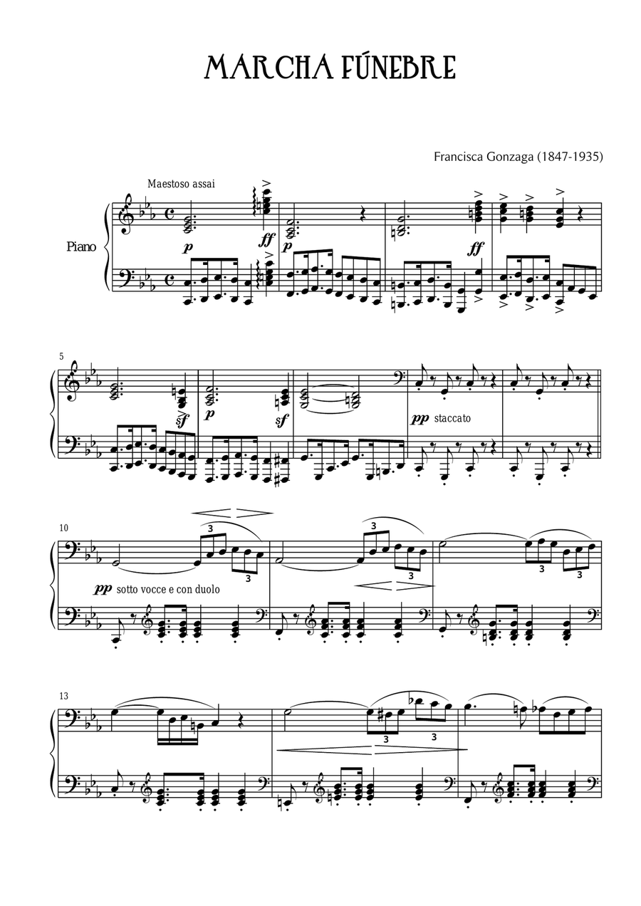 Marcha Fúnebre Chamber Music scores gallery preview page 1