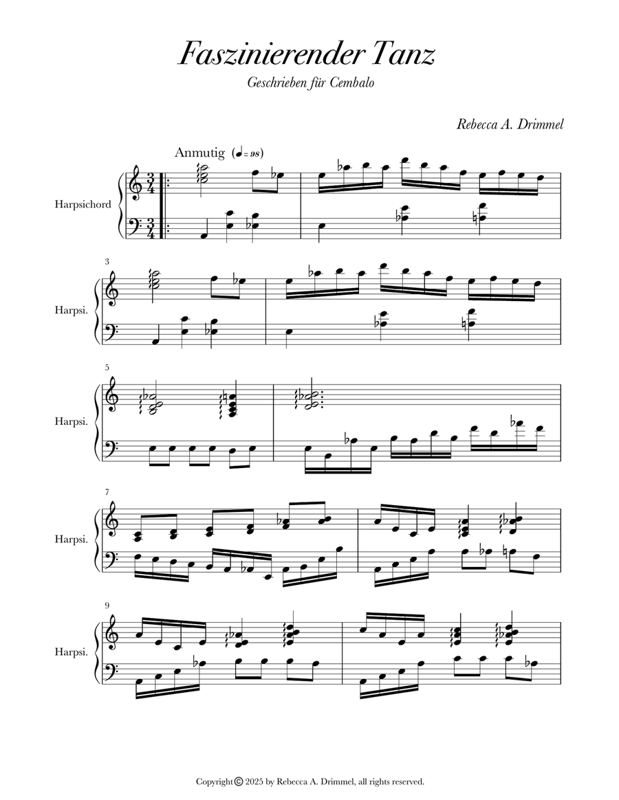 Faszinierender Tanz Faszinierender Tanz Harpsichord scores gallery preview page 1