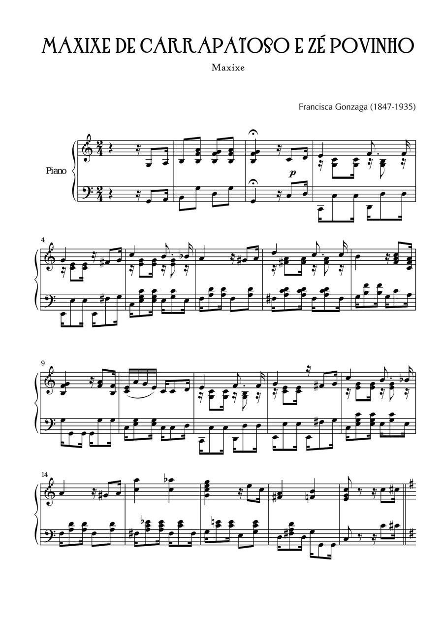 Maxixe de Carrapatoso e Zé Povinho Chamber Music scores gallery preview page 1