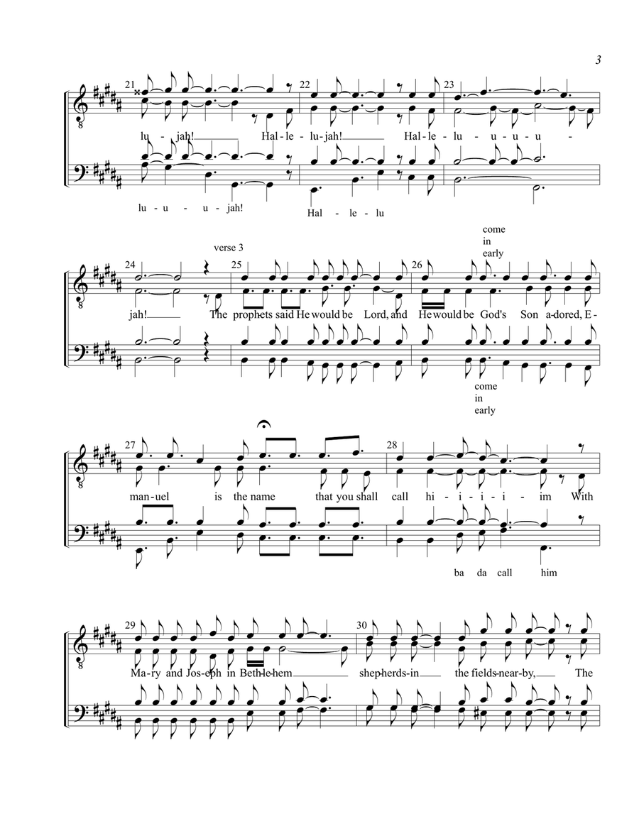 Hallelujah TTBB scores gallery preview page 3