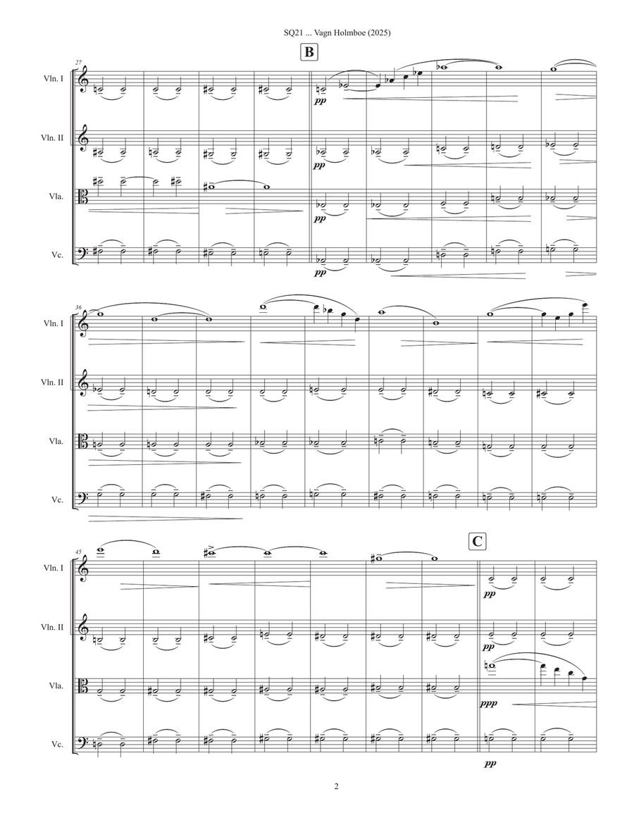 SQ21 ... Vagn Holmboe (2025) String Quartet scores gallery preview page 4