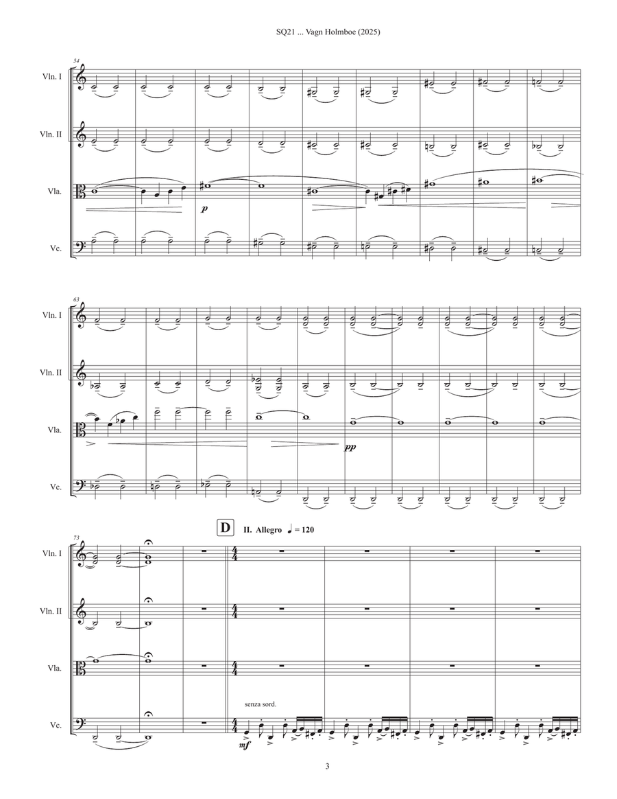 SQ21 ... Vagn Holmboe (2025) String Quartet scores gallery preview page 5