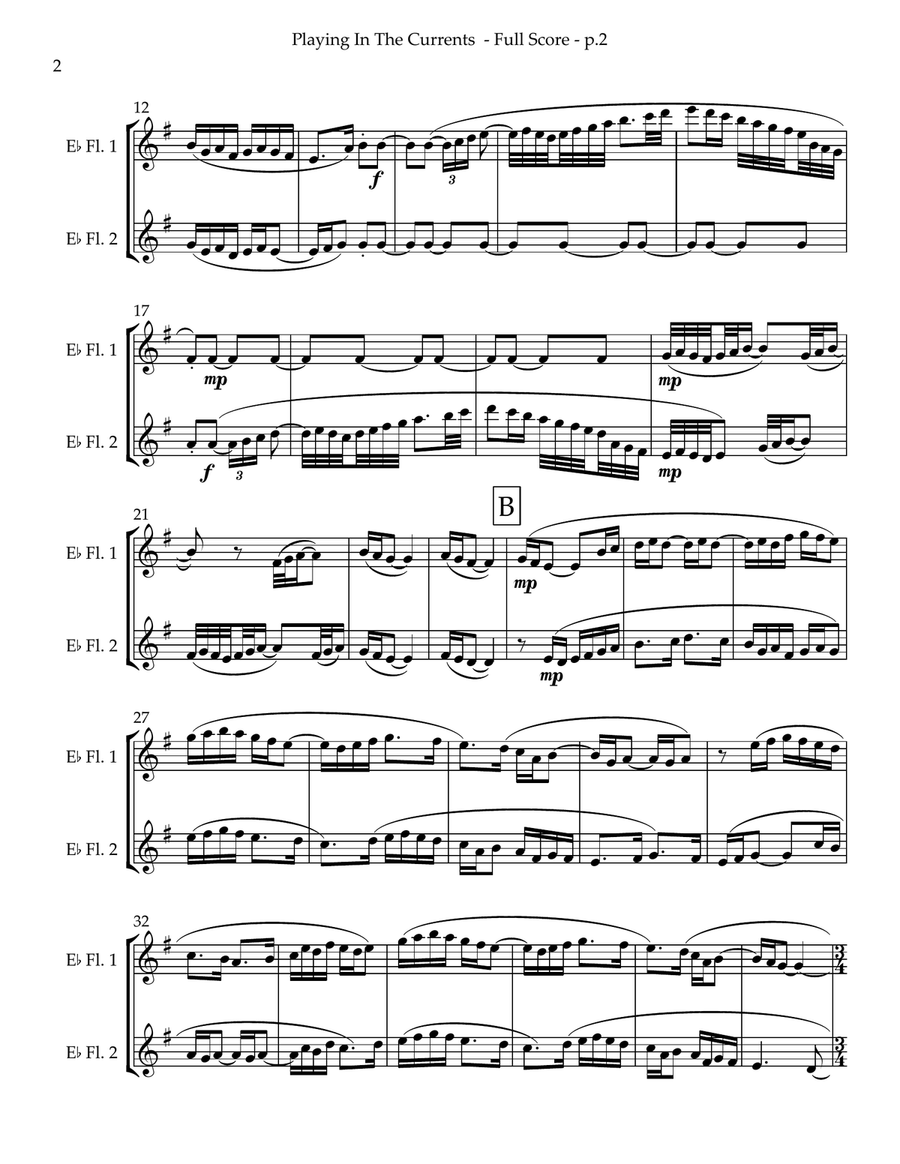 Playing in the Currents Flute Duet scores gallery preview page 4