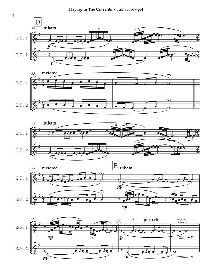 Playing in the Currents Flute Duet scores gallery preview page 6