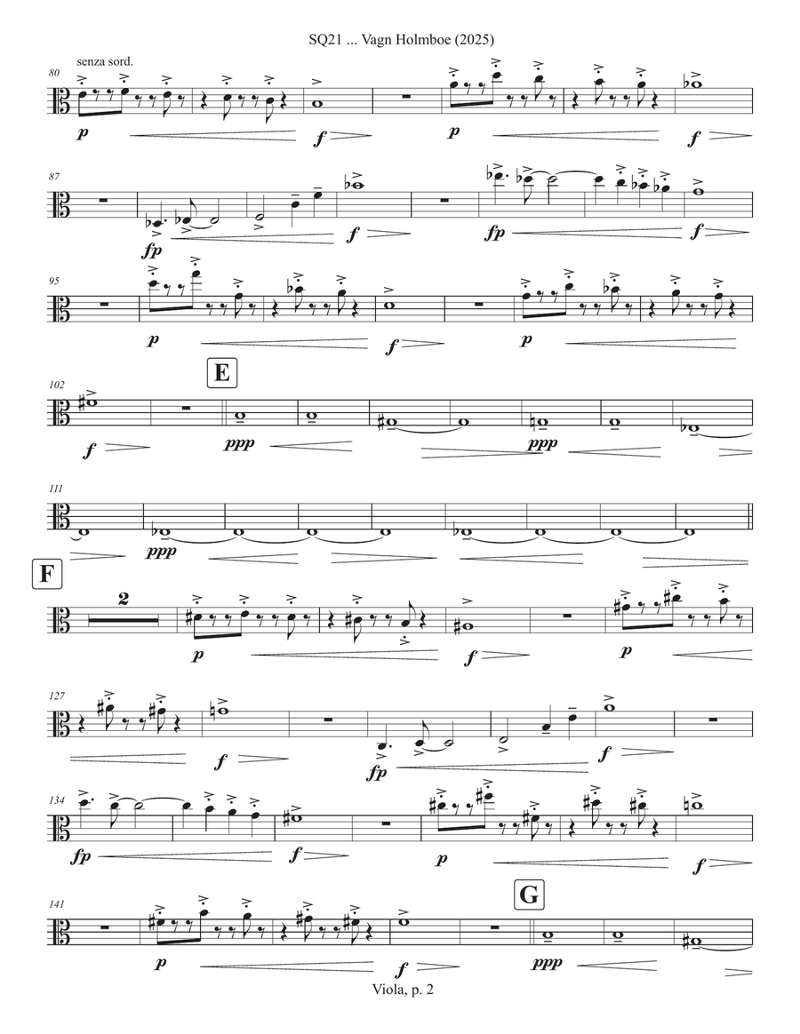 SQ21 ... Vagn Holmboe (2025) String Quartet scores gallery preview page 2