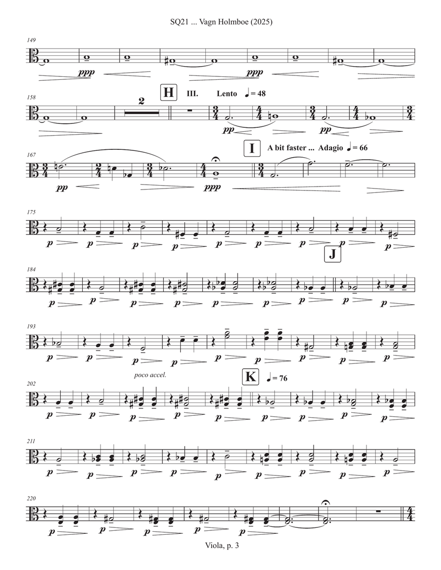 SQ21 ... Vagn Holmboe (2025) String Quartet scores gallery preview page 3