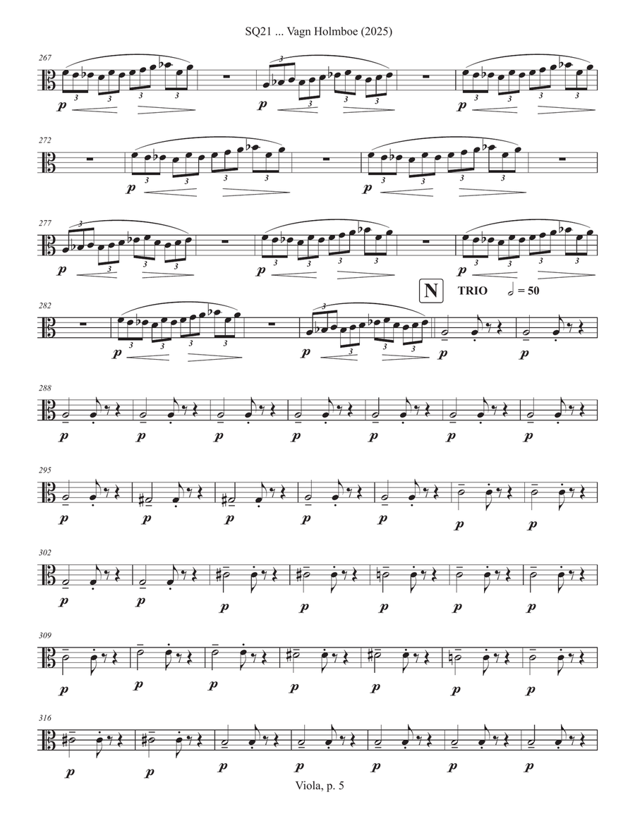 SQ21 ... Vagn Holmboe (2025) String Quartet scores gallery preview page 5