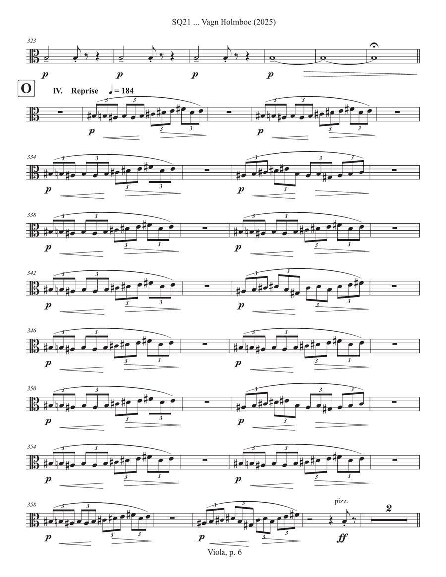 SQ21 ... Vagn Holmboe (2025) String Quartet scores gallery preview page 6