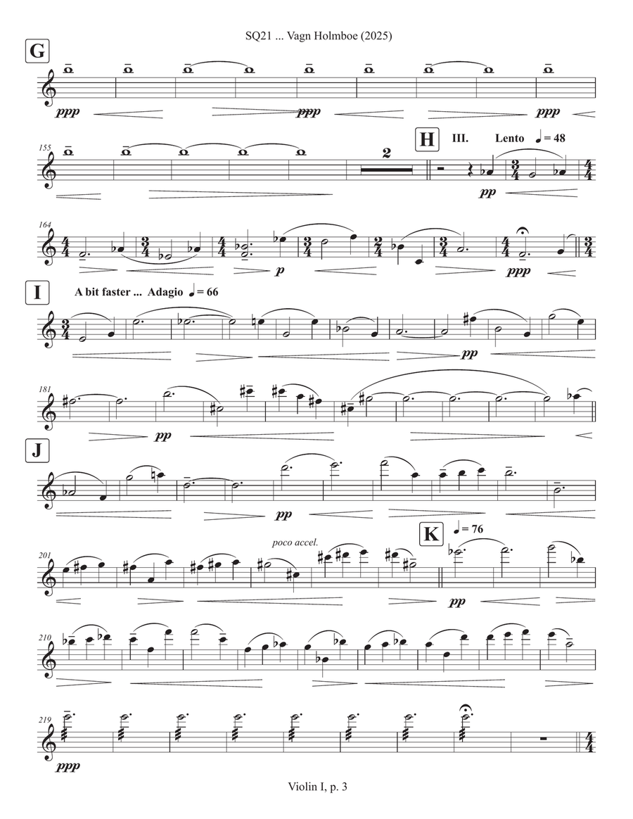 SQ21 ... Vagn Holmboe (2025) String Quartet scores gallery preview page 3
