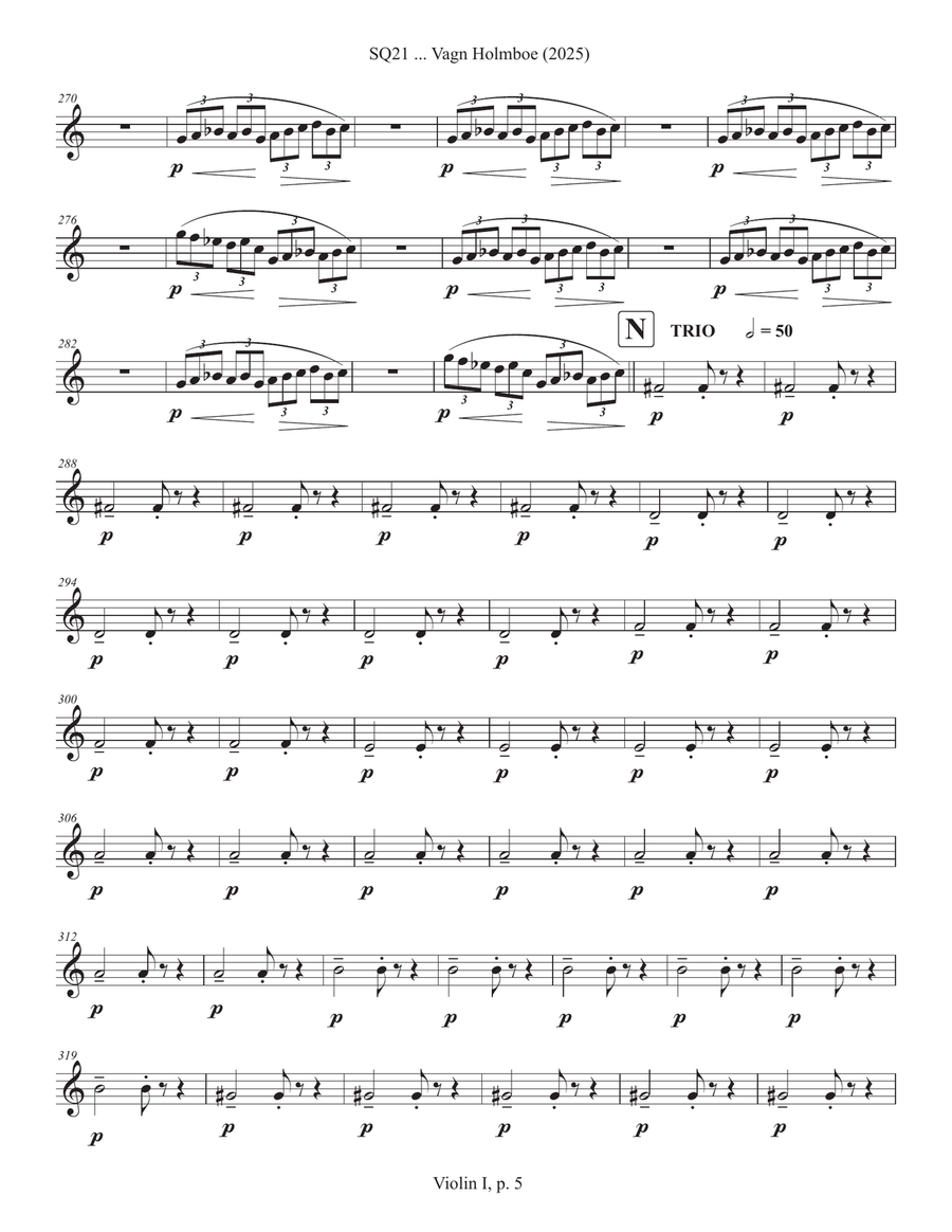 SQ21 ... Vagn Holmboe (2025) String Quartet scores gallery preview page 5
