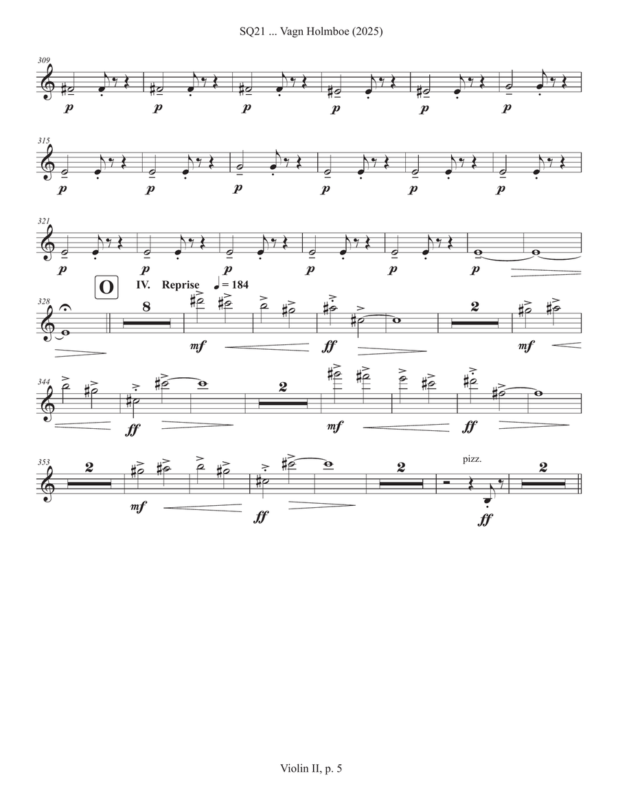SQ21 ... Vagn Holmboe (2025) String Quartet scores gallery preview page 5