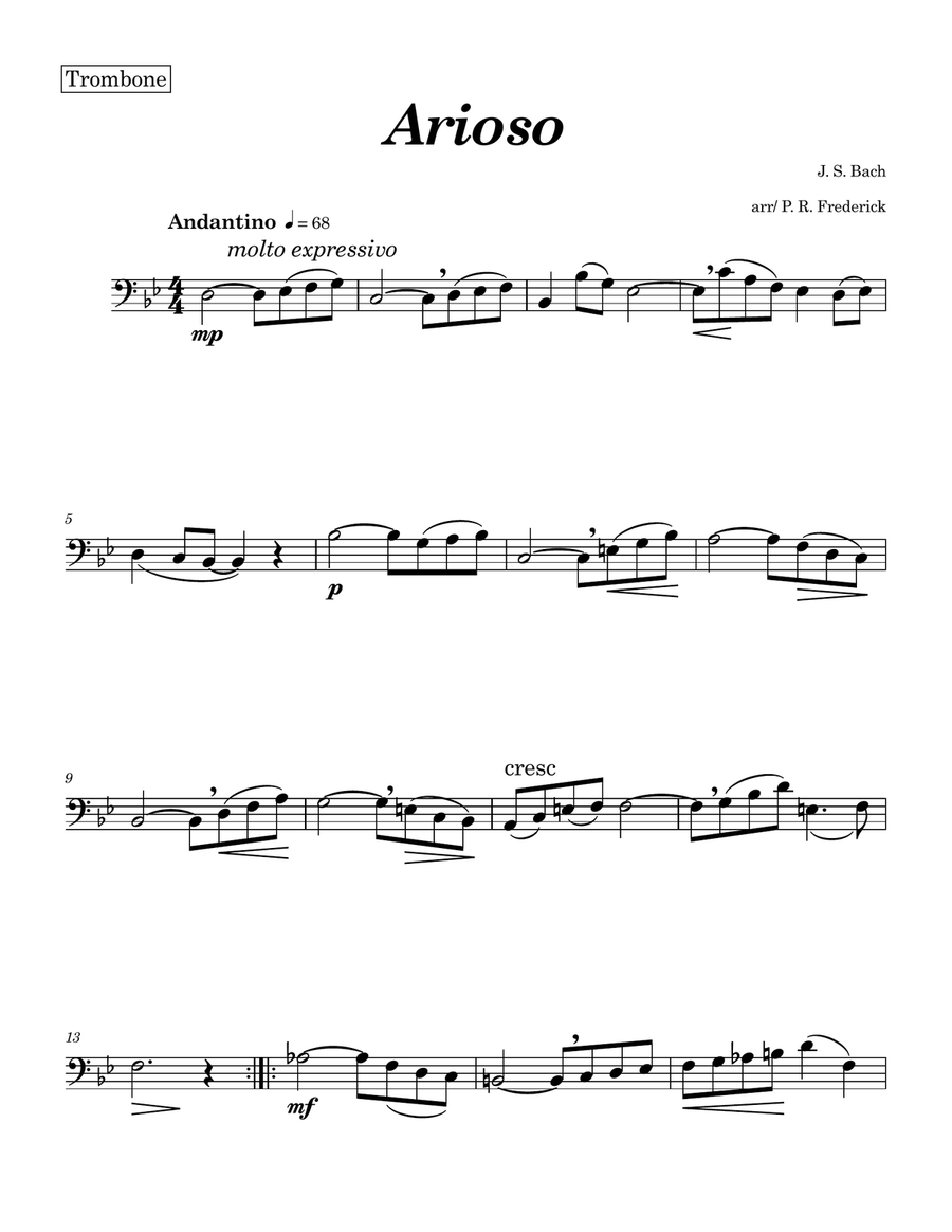 Arioso Arioso Trombone Solo scores gallery preview page 1