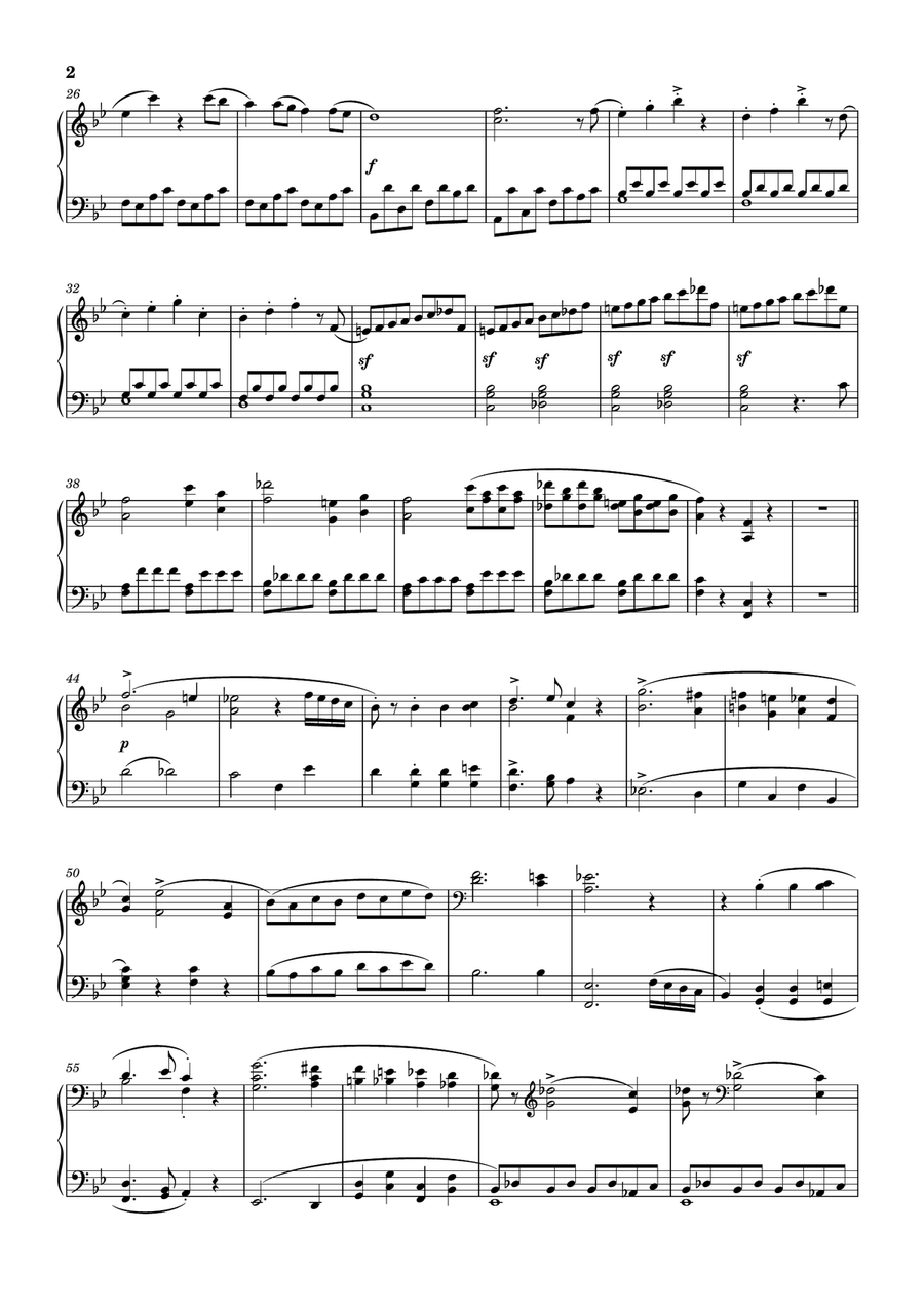 Mozart - Symphony No.40 in G minor, K.550 I. Molto allegro Piano Solo scores gallery preview page 3