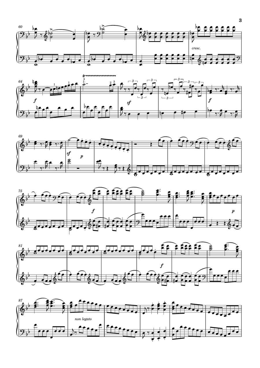 Mozart - Symphony No.40 in G minor, K.550 I. Molto allegro Piano Solo scores gallery preview page 4