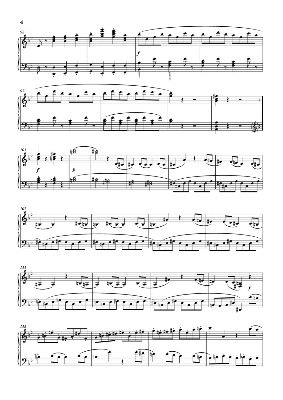 Mozart - Symphony No.40 in G minor, K.550 I. Molto allegro Piano Solo scores gallery preview page 5