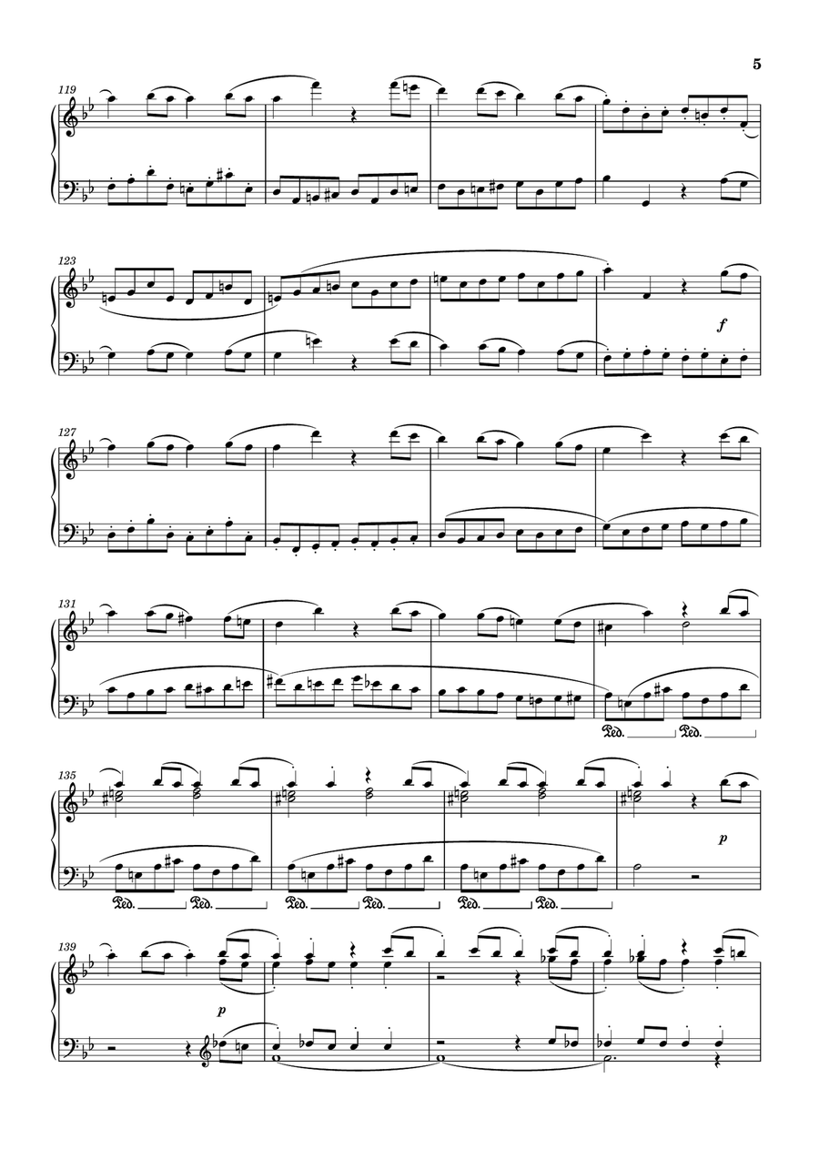 Mozart - Symphony No.40 in G minor, K.550 I. Molto allegro Piano Solo scores gallery preview page 6