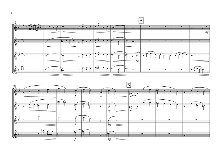 I Got It Bad And That Ain't Good Saxophone Quartet scores gallery preview page 2