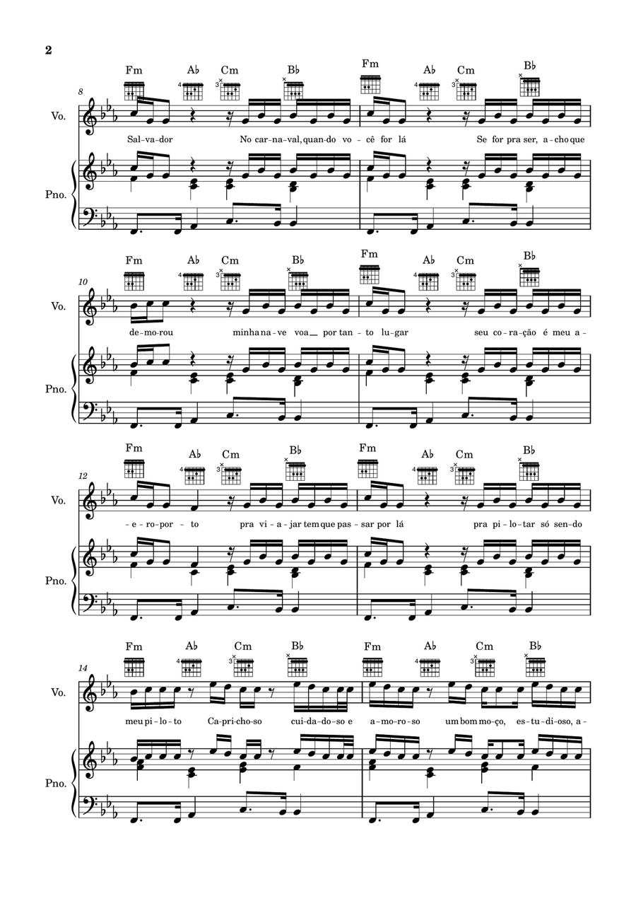 Piloto Piloto Piano, Vocal scores gallery preview page 2
