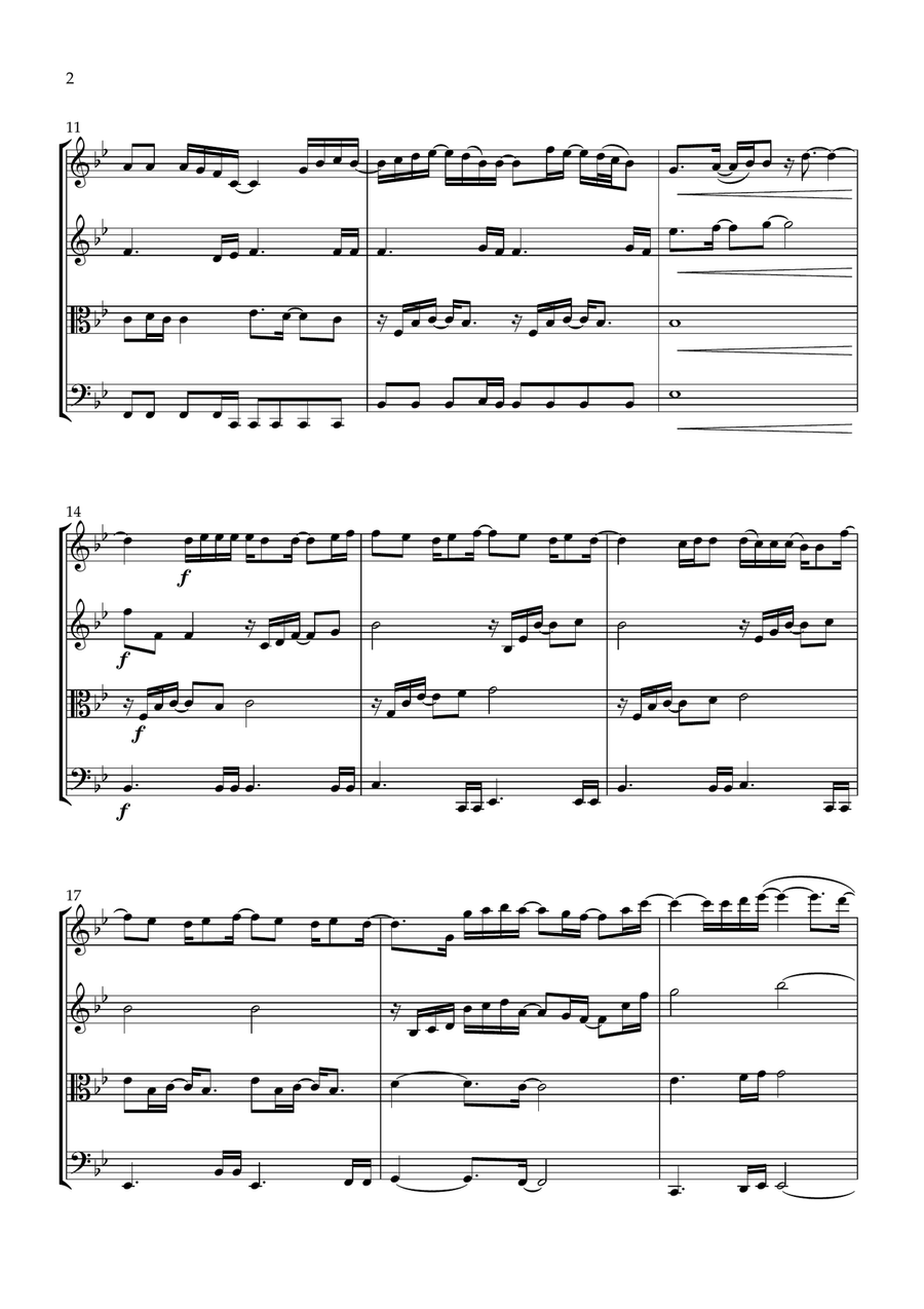 If I'm Not Made For You (If You're Not The One) String Quartet scores gallery preview page 2