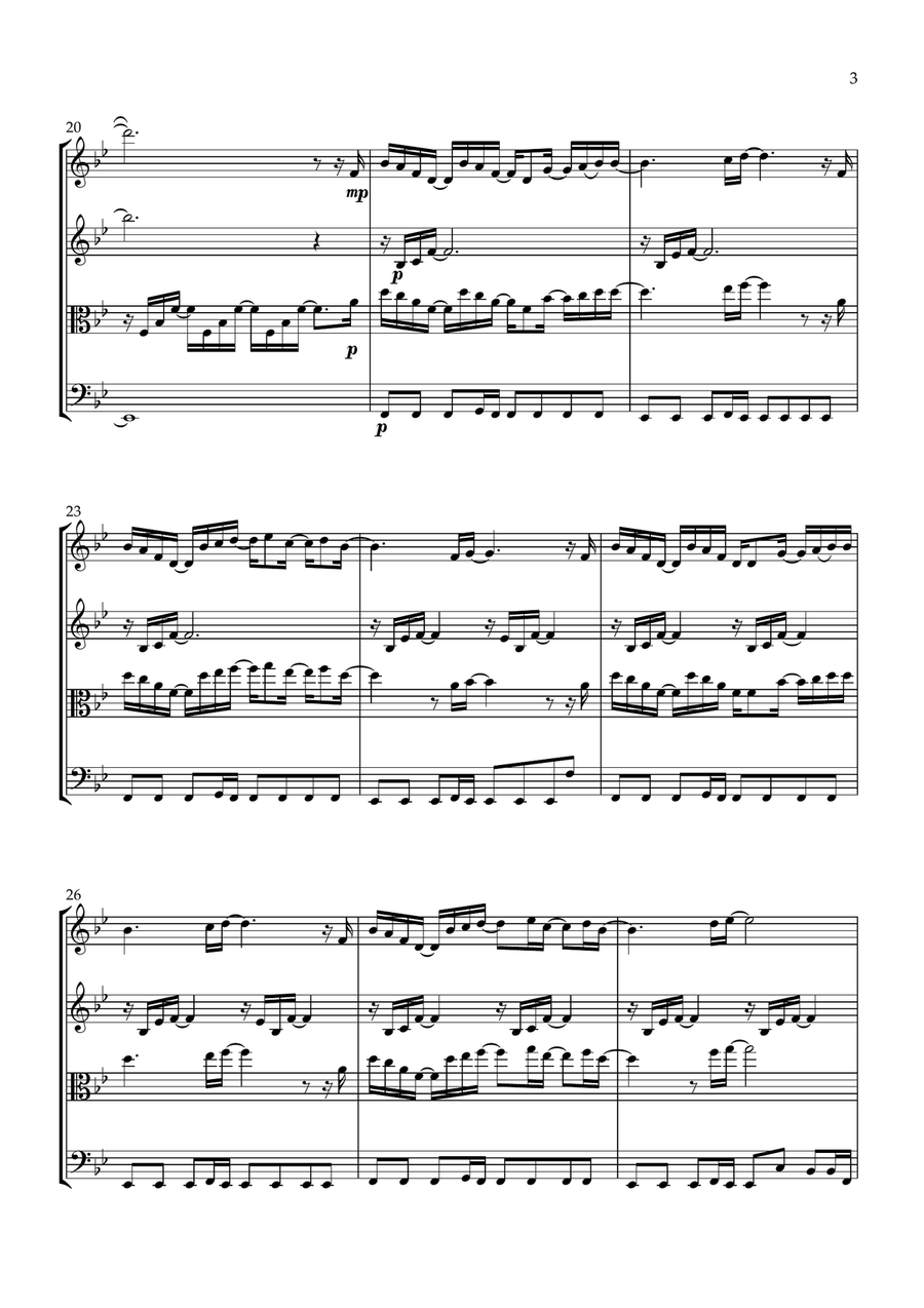 If I'm Not Made For You (If You're Not The One) String Quartet scores gallery preview page 3