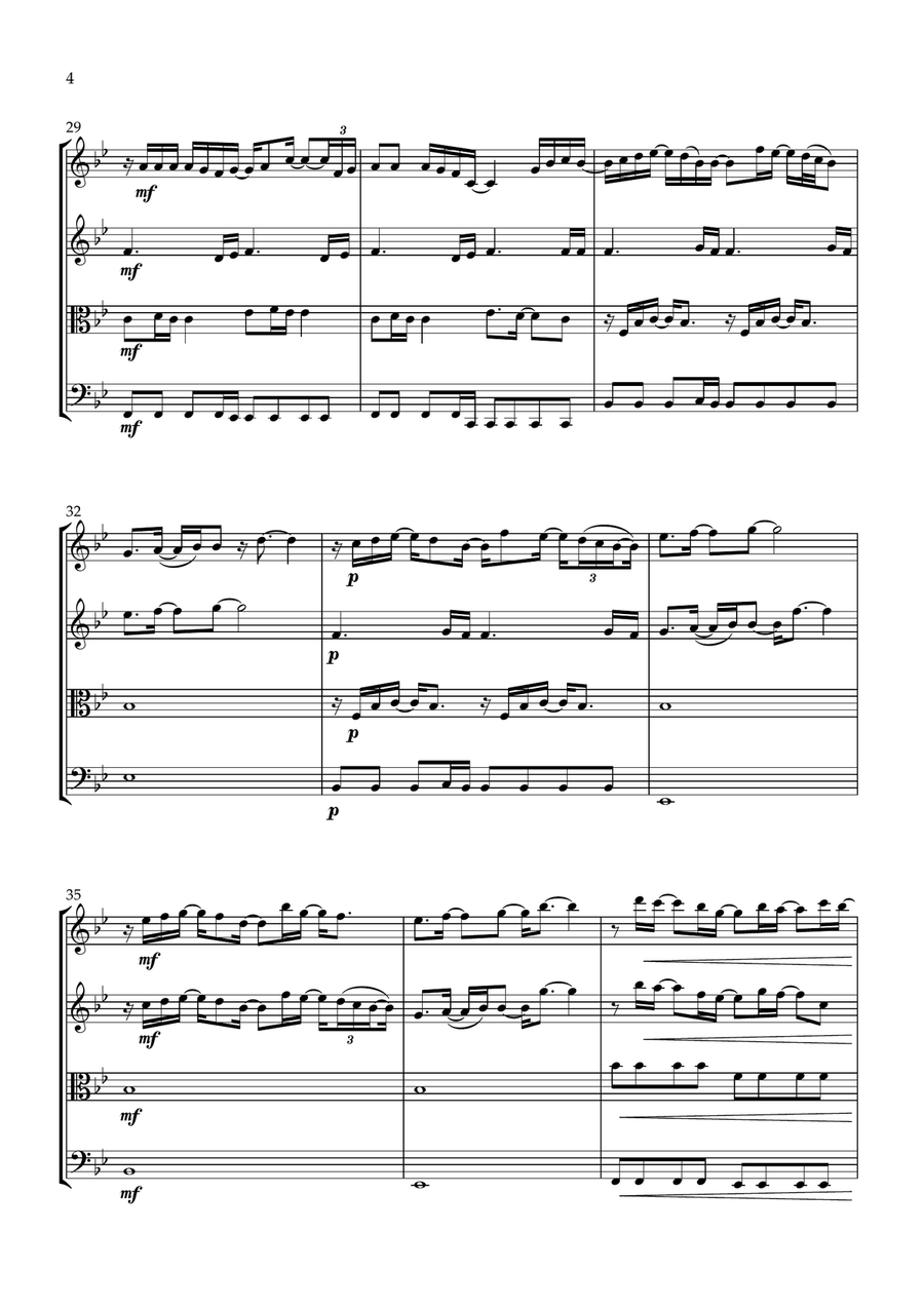 If I'm Not Made For You (If You're Not The One) String Quartet scores gallery preview page 4