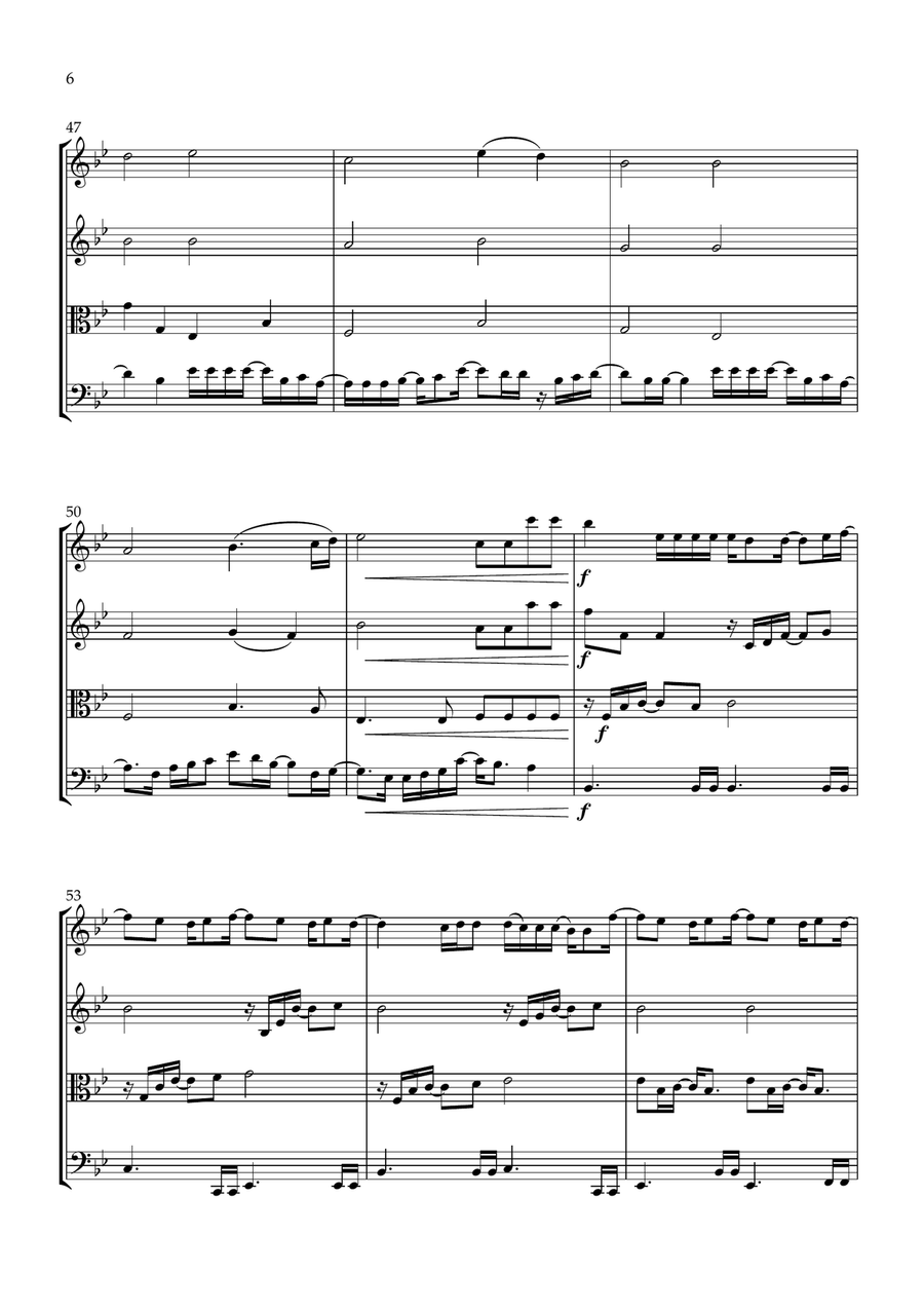 If I'm Not Made For You (If You're Not The One) String Quartet scores gallery preview page 6