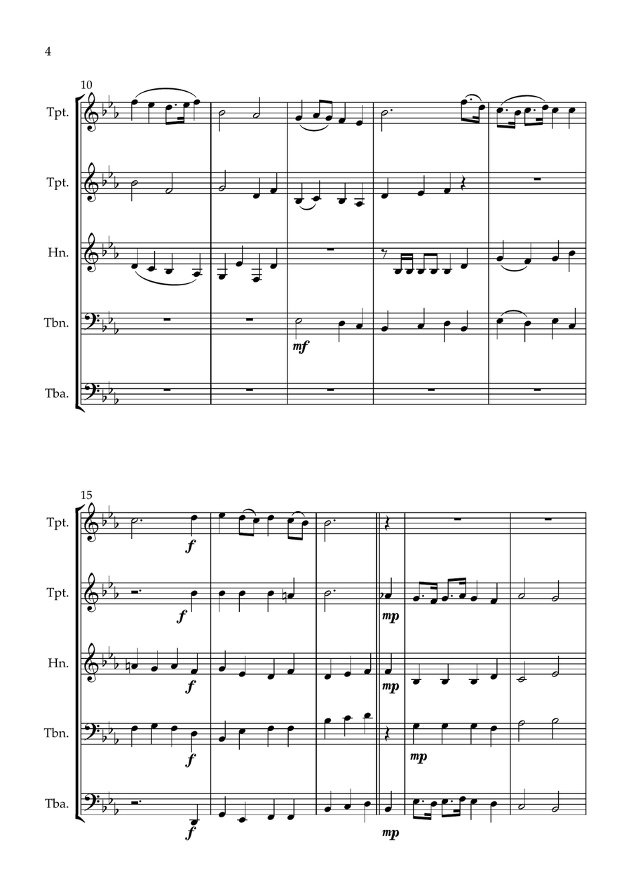 March from Scipio Brass Quintet scores gallery preview page 4