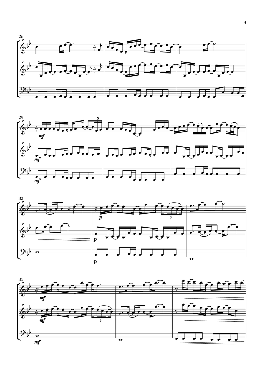 If I'm Not Made For You (If You're Not The One) String Trio scores gallery preview page 3