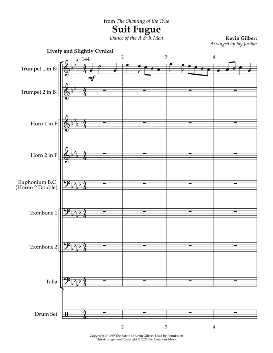Suit Fugue: Dance of the A & R Men Brass Ensemble scores gallery preview page 1