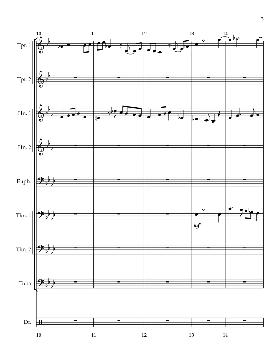 Suit Fugue: Dance of the A & R Men Brass Ensemble scores gallery preview page 3