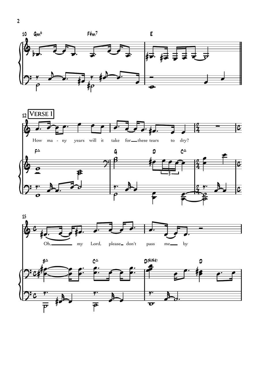 How Many Years How Many Years Piano, Vocal scores gallery preview page 2