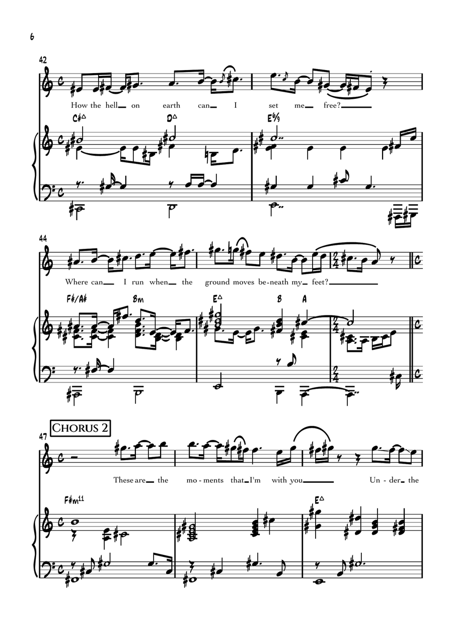 How Many Years How Many Years Piano, Vocal scores gallery preview page 6