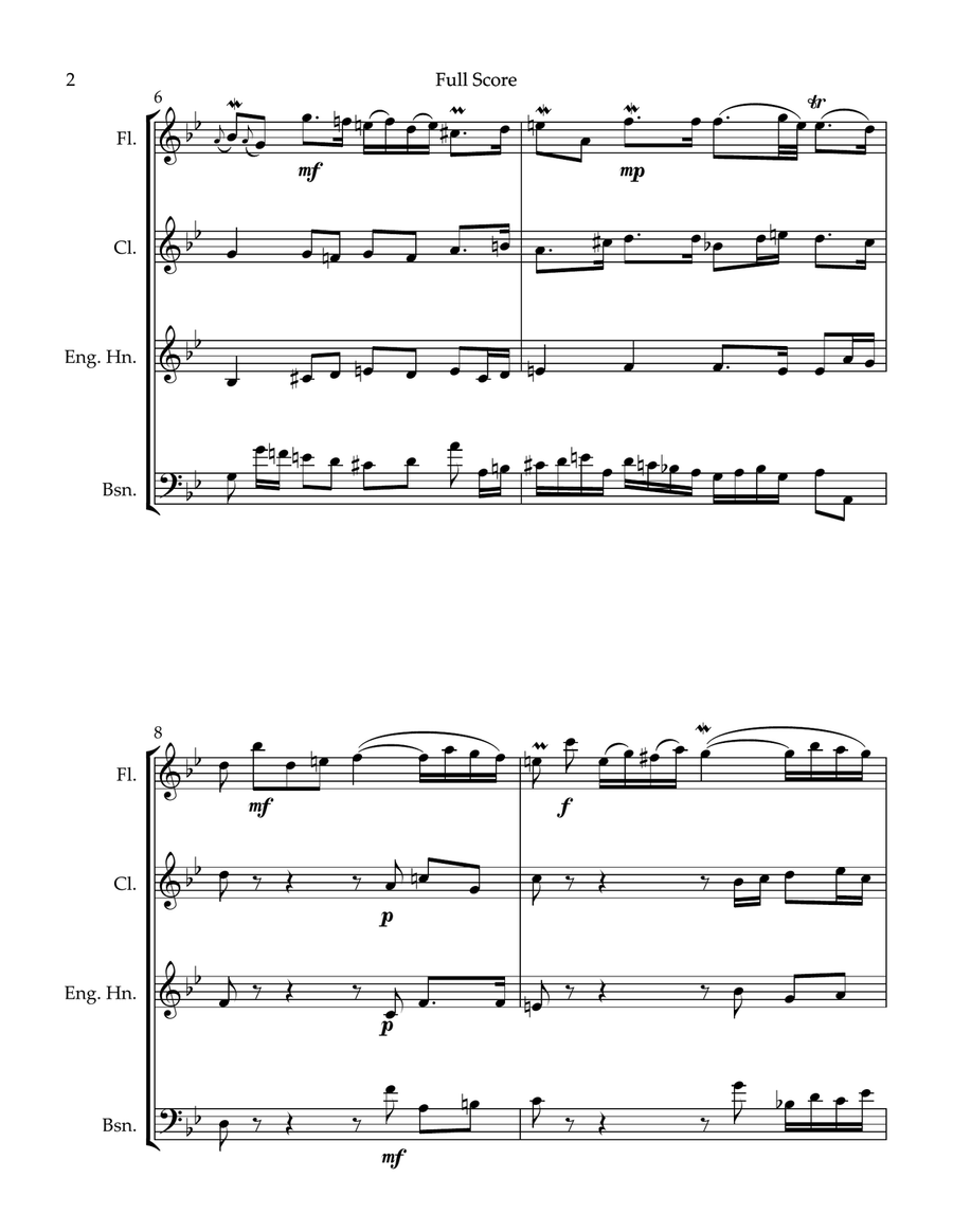 Royal Concert No. 7 Royal Concert No. 7 Woodwind Quartet scores gallery preview page 2